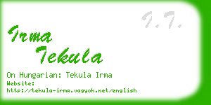 irma tekula business card